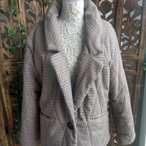 Free People Plaid Puffer Jacket, Women's M - Picture 2 of 6